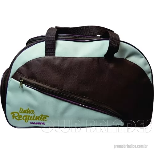 Bolsa de viagem personalizada - BOLSA DE VIAGEM COM BOLSO FRONTAL E LATERAL GRAVADA EM SILK