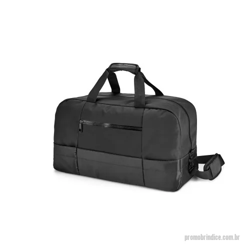 Bolsa Esportiva personalizada - Bolsa esportiva. 840D jacquard e 300D. Interior forrado. Bolsos frontais e fundo com placa semi-rígida. Alça de ombro ajustável, com reforço almofadado. 520 x 300 x 220 mm.