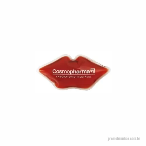BOLSA GEL personalizada - Bolsa de gel formato boca personalizado - tamanho 12x6