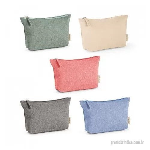 Bolsa multifunções personalizada - Bolsa multifunções em 70% algodão reciclado e 30% poliéster reciclado (140 g/m²). Interior com forro 100% algodão.