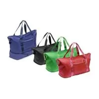 Bolsa Multiuso Oxford 36 Litros  Descrição: Bolsa multiuso confeccionada em tecido Oxford impermeável, ideal para o dia a dia, atividades físicas, viagens e diversos outros usos. Com capacidade máxima de até 36 litros, oferece amplo espaço interno e excelente praticidade para transportar seus itens com segurança e organização.  No compartimento principal, conta com dois bolsos internos: um com fechamento em zíper e outro aberto dividido em duas partes iguais. Externamente, possui pequeno bolso frontal, ideal para objetos de acesso rápido, como chaves, carteira ou smartphone. A bolsa também dispõe de um compartimento inferior com zíper, perfeito para separar calçados ou outros itens do restante do conteúdo.  Acompanha alça transversal removível, proporcionando versatilidade e conforto no transporte.  Especificações:  Altura: 34 cm  Largura: 60 cm  Profundidade: 24 cm  Medidas para gravação (CxL): 10 cm × 15 cm  Peso aproximado: 309 g