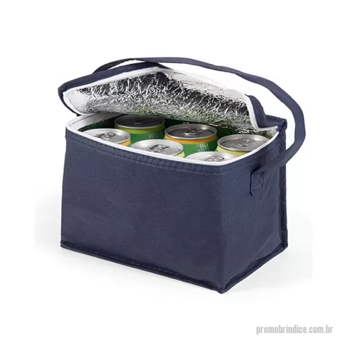 Bolsa térmica personalizada - Bolsa Térmica para Bebidas, Material Poliester revestido de manta térmica, Capacidade 3,6 Litros, Medidas 20,0 x 14,0 x 13,0 cm, Cores Azul, Vermelho, Laranja e Azul Claro