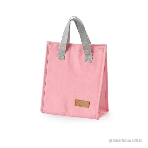 Bolsa térmica personalizada - Bolsa térmica oxford com capacidade de 5 litros com fechamento em velcro. Contém alças de mãos e plaquinha personalizável fixa.