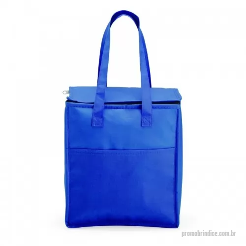 Bolsa térmica personalizada - Bolsa térmica em TNT 9 litros com bolso frontal.