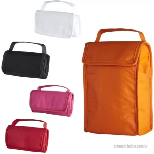 Bolsa térmica personalizada - Bolsa térmica dobrável 3L confeccionada em TNT.  Altura :  26,5 cm  Largura :  17,5 cm  Profundidade :  10,8 cm   Peso aproximado (g):  38