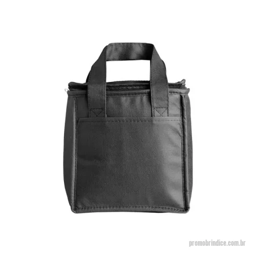 Bolsa térmica personalizada - Bolsa térmica de TNT com capacidade de 5 litros com bolso frontal.