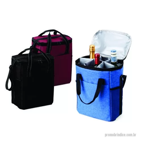 Bolsa térmica personalizada - Descrição: Bolsa térmica de poliéster de 16 litros com bolso frontal e bolsos laterais de nylon. Acompanha placa com fixação de velcro, com divisórias para organização interna.  Altura :  34 cm Largura :  25 cm Profundidade :  19 cm Peso aproximado (g):  349.