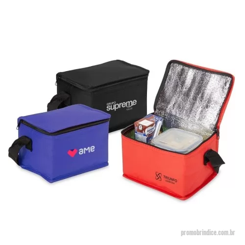 Bolsa térmica personalizada - Bolsa térmica de tnt com capacidade de 4 litros. Contém alça de mão em nylon.