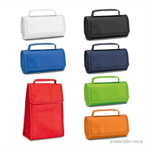 Bolsa térmica personalizada - Bolsa térmica dobrável. Non-woven: 80 g/m². Fecha com velcro. Fornecida desdobrada. Capacidade até 3 litros. Disponível em várias cores. Gravação da logomarca em 1 cor já inclusa.