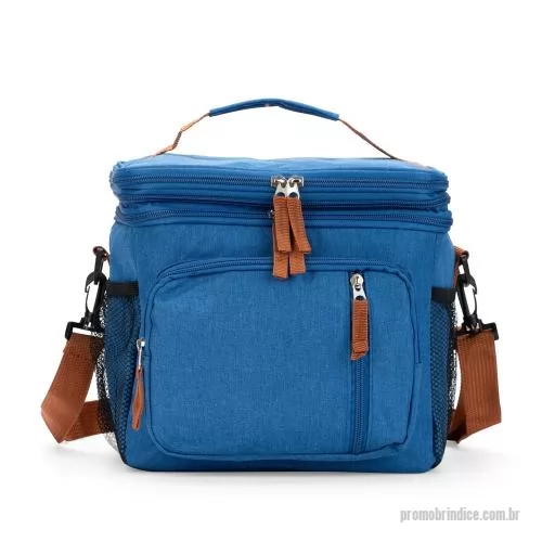 Bolsa térmica personalizada - Bolsa térmica dupla com capacidade máxima de 15 litros, expansível. Oxford 300D impermeável, estrutura interna com espuma e revestimento térmico em PEVA.