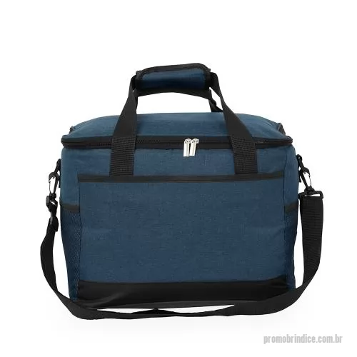 Bolsa térmica personalizada - Bolsa térmica em Oxford 600D impermeável, camada interna acolchoada, fechamento em zíper, capacidade 25 litros. Revestimento térmico em PEVA antivazamento.