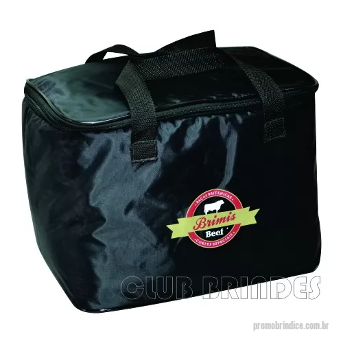 Bolsa térmica personalizada - Bolsa Térmica com capacidade para 15 litros com alça dupla de mão. Disponível em várias cores. Gravação da Logomarca em até 3 cores  já inclusa.  Tamanho: 32 cm X 22 cm X 22 cm. Revestimento externo: Nylon 70. Revestimento interno: PVC Laminado. Acabamento: Vivo. Alça: Dupla de Mão.