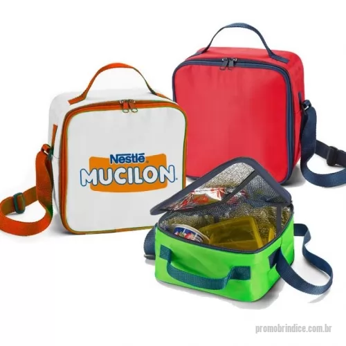 Bolsa térmica personalizada - Bolsa térmica, produzida em nylon 600 com alça de mão e ombro. Somos fabricantes, produzimos essa peça em qualquer cor. Medidas 21x13x21