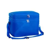 Bolsa Térmica Personalizada com divisória, confeccionada em nylon 70, com alça tiracolo com regulagem. Impermeável é o brinde personalizado ideal para clientes e colaboradores.