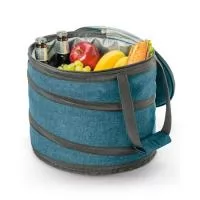Bolsa térmica masculina personalizada. Dobrável, super resistente ela possui zíper duplo, abridor de garrafas e interior forrado. Brinde ideal para clientes e colaboradores. A impressão da logomarca é feita em Silkscreen.