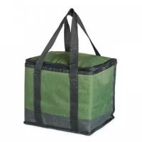 Bolsa térmica de poliéster com capacidade de 12 Litros. Contém alça de mão em nylon.
