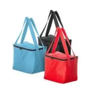 Bolsa térmica de 8,5 litros, confeccionada em TNT resistente, ideal para conservar alimentos e bebidas. Possui alças laterais que facilitam o transporte e um revestimento interno de manta térmica, garantindo a manutenção da temperatura dos itens armazenados por mais tempo. IMPORTANTE: As imagens exibidas neste site são ilustrativas e podem apresentar variações de tonalidade e intensidade em relação ao produto real.