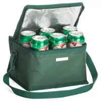 Bolsa térmica de nylon 8 litros com bolso posterior em malha. Acompanha plaquinha metálica.  Material: Nylon Altura :  18 cm Profundidade :  19 cm Comprimento :  25,5 cm Medidas aproximadas para gravação (CxL):  11 cm x 22 cm – Plaquinha 1 cm x 4,8 cm Peso aproximado (g):  176