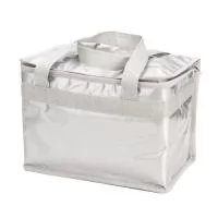 Bolsa térmica 13 litros confeccionada em pvc laminado, contém revestimento interno em polietileno atóxico soldado (não vaza) e alça para mãos em polipropileno. Verificar cores disponíveis. Acesse royalgift.com.br
