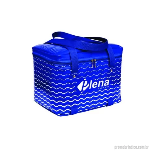 Bolsa termica pvc personalizada - Bolsa térmica 21 litros no PVC BRL 0,20mm, zíper, cursor, espuma térmica, alça, rebite, medindo