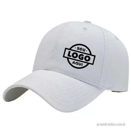 Boné personalizado - Boné tipo americano em tecido brim com  fecho de plástico ou velcro personalizado com a sua logomarca.