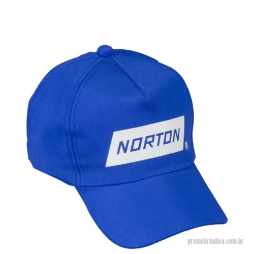 Boné personalizado - Boné em brim modelo america, regulador plástico, com gravação em silk a 1 cor.