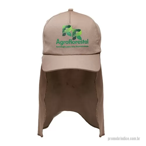 Boné personalizado - boné modelo americano em tecido brim ou microfibra c/ proteção de pescoço e logo silk-screen ou bordado.