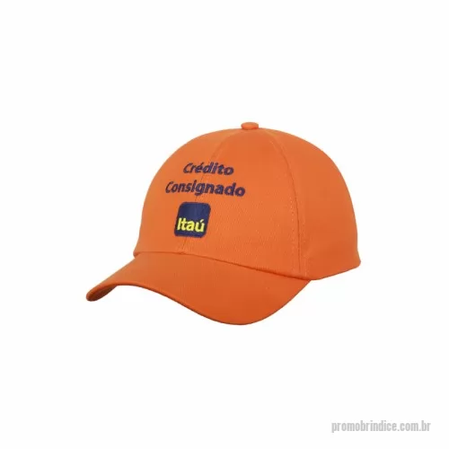 Boné personalizado - Boné modelo 6 gomos em brim 100% algodão, personalização em bordado