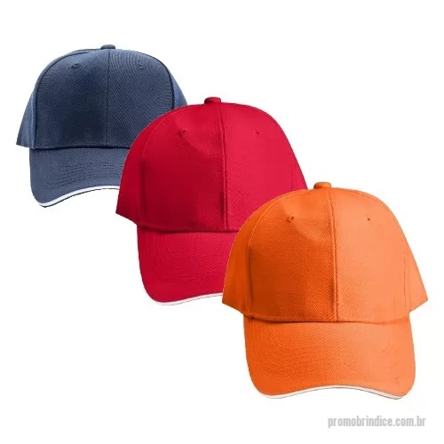 Boné personalizado - Boné Poliéster Aba Curva Ajuste em Velcro