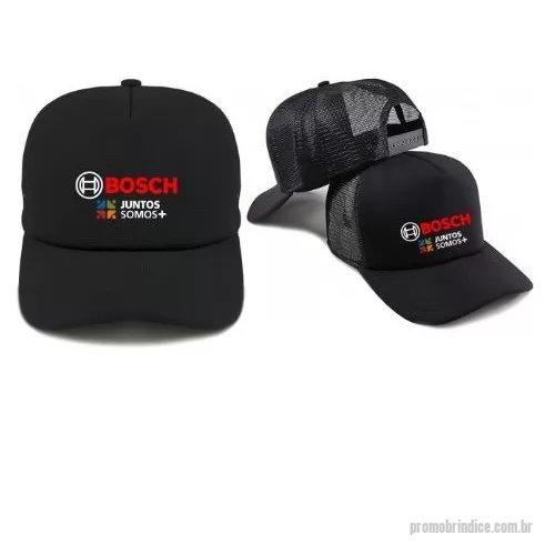 Boné Trucker personalizado - Boné Trucker Confeccionado em brim parte da frente e traseira confeccionado em poliéster resinado, com regulador plástico. Diversas cores.