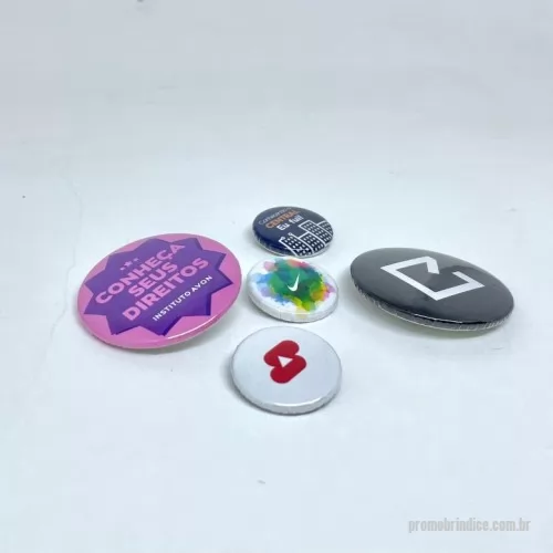 Botton personalizado - Bottons em Metal com Personalização Frontal