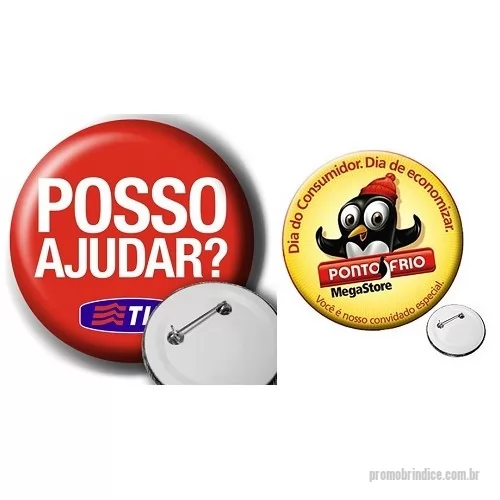 Botton personalizado - Botton americano com alfinete, Diversas medidas.