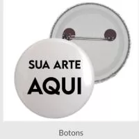 Botton com gravação em diversas cores e tamanhos , prazo de entrega 72 horas.