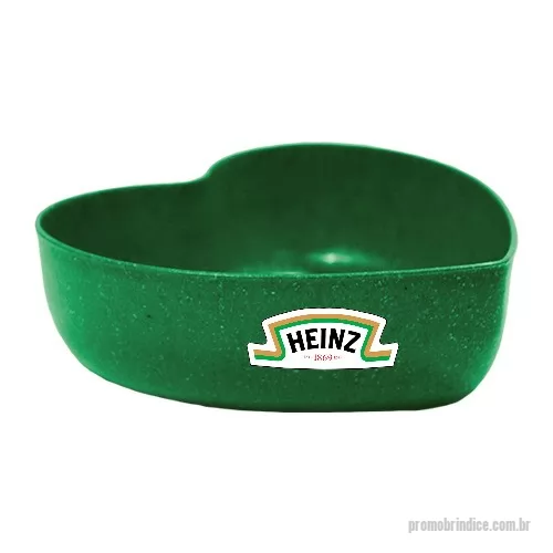 Bowl Ecológico personalizado -  Bowl 500ml Green em formato de coração é um produto Eco Sustentável é feito com até 50% de Fibra Natural de coco ou madeira e 50% de Plástico Premium (PP).  Com acabamento impecável, material atóxico e resistente ao micro-ondas e máquina de lavar.  Ideal para petiscos, sobremesas, sorvetes, sucrilhos e açai.
