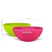 Mini Bowl Redondo. Feito em plástico atóxico de alta qualidade. Pode ser levada ao micro-ondas e lava-louças. Capacidade de 240 mL