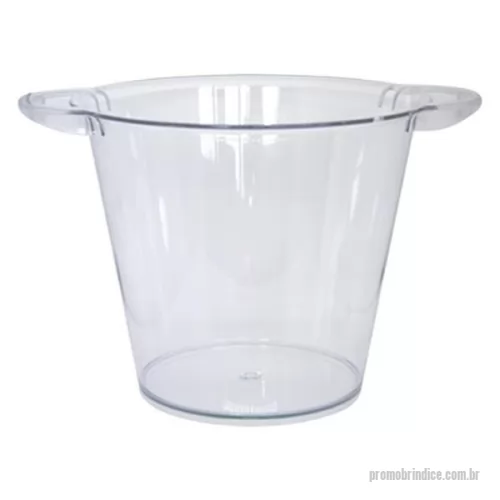 Brindes em Geral personalizados - Capacidade: 5 litros Medidas: 28,5 cm de diâmetro (boca), 16,2 cm de diâmetro (base) e 20 cm de altura Peso: 322 gramas Disponível em diversas cores. Embalado em saco plástico individual Opção para personalização em serigrafia e transfer Produto utilizado com frequência em bares, festas e eventos.