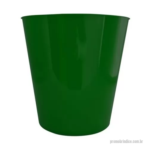 Brindes em Geral personalizados - Plástico PP. Capacidade: 3,2 litros. Medidas: 18,1 cm de diâmetro (boca), 12,8 cm de diâmetro (base) e 18,5 cm de altura. Peso: 96 gramas. Diversas cores disponíveis. Opção para personalização em serigrafia e transfer. Produto utilizado com frequência em campanhas promocionais. Verificar disponibilidade de cores.