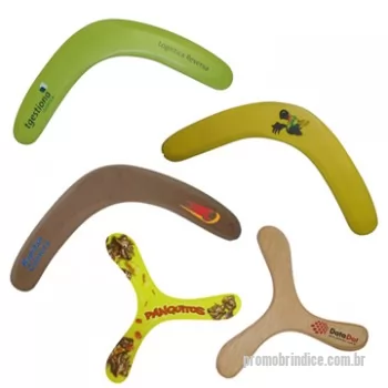 Bumerangue personalizado - Bumerangue de madeira, plástico ou PVC. 