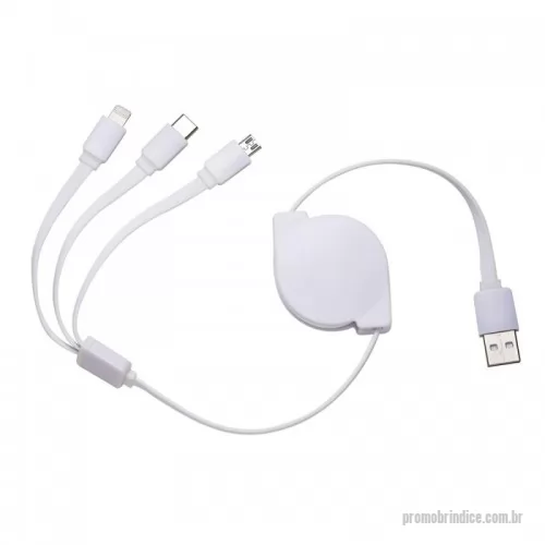 Cabo USB personalizado - Cabo USB Personalizado 10338 com sua logomarca. 20 anos ajudando a cotar Brindes Promocionais com várias empresas num único clique. Cabo USB retrátil com as entradas Lightning/iPhone, V8/Android e Tipo-C/Android. Suporte com rolamento e trava automática. Suporte com frente lisa e parte traseira com área para aplicação de adesivo ou etiqueta resinada.Cabo USB retrátil com as entradas Lightning/iPhone, V8/Android e Tipo-C/Android. Suporte com rolamento e trava automática. Suporte com frente lisa e parte traseira com área para aplicação de adesivo ou etiqueta resinada.Cabo USB Personalizado, 151313, Elembrancas. Clique e Cote no Portal PromoBríndice!