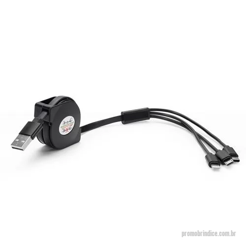 Cabo USB personalizado - Cabo Retrátil Personalizado