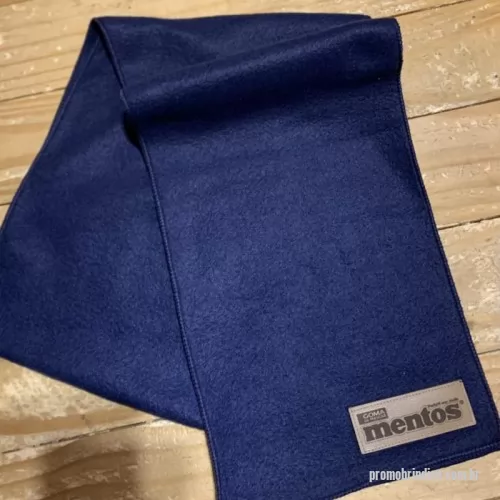 Cachecol personalizado - Cachecol em soft com até duas camadas, personalizado com etiqueta de couro, de tecido ou sublimação