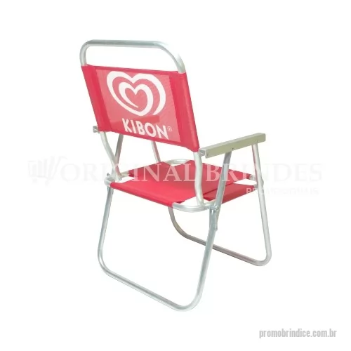 Cadeira de praia personalizada - Cadeira de Praia modelo Alta confeccionada em tubo de alumínio. Disponível em várias Cores. 