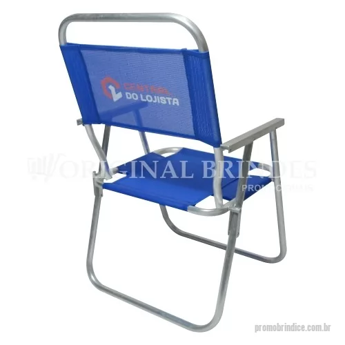 Cadeira de praia personalizada - Cadeira de Praia modelo Alta confeccionada em tubo de alumínio. Disponível em várias Cores. 