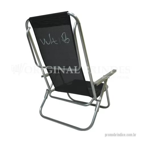 Cadeira de praia personalizada - Cadeira de Praia modelo Preguiçosa confeccionada em tubo de alumínio. Disponível em várias cores. 