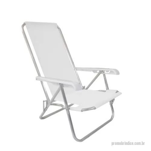 Cadeira de praia personalizada - Cadeira reclinável em 4 posições estrutura em alumínio, suporta até 90kg. Consultar mais modelos de cores.