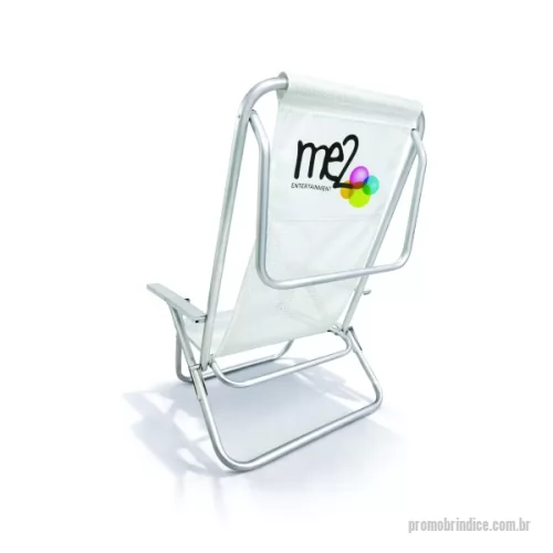 Cadeira de praia personalizada - Cadeira de Praia modelo Preguiçosa confeccionada em tubo de alumínio 7/8. Suporta aproximadamente 100kg. Disponível em várias cores. Gravação da logomarca em 1 cor já incluso.