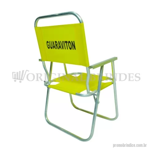Cadeira de praia personalizada - Cadeira de Praia modelo Alta confeccionada em tubo de alumínio. Disponível em várias Cores.