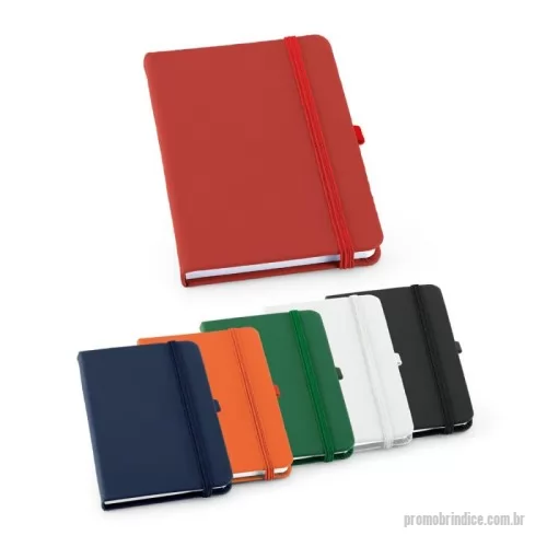 Caderneta personalizada - Caderno A6 de capa dura em c. sintético, com 160 páginas lisas. 90 x 140 mm