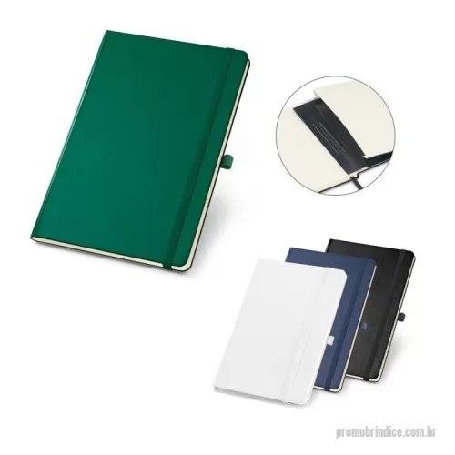 Caderno Capa Dura personalizado - Caderno B6 de capa dura com 160 páginas lisas em cor marfim. Contém suporte para esferográfica (não inclusa) e bolso interior. 120 x 180 mm