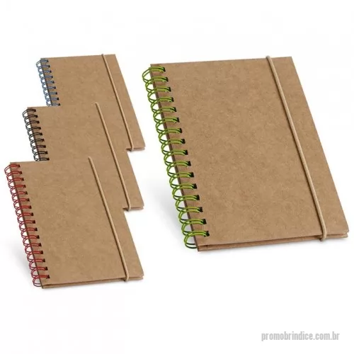 Caderno ecológico personalizado - Caderno Cartão com Capa dura. Com 60 folhas pautadas de papel reciclado. 100 x 140 mm